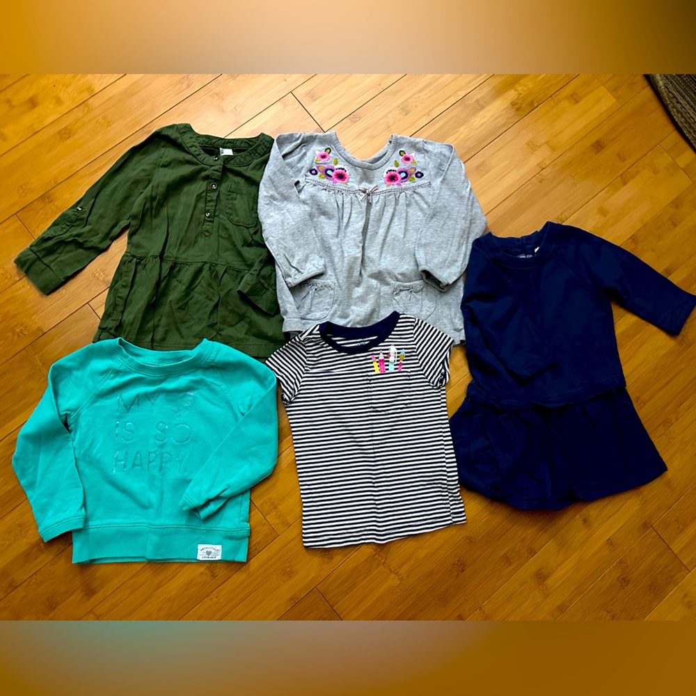 Lot of 5 Carters girls size 3T tops
